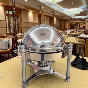 Réchaud commercial en acier inoxydable colonne romaine grande capacité Buffet chauffe-aliments poêle équipement de maintien de réchauffement - Product Image 2