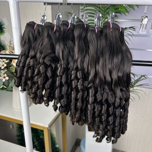 Rose Curl Hair Bundles Super Double Drawn Quality 100% Human Hair <b>Curly</b> <b>Extension</b> Natural Black Color - Product Image 1