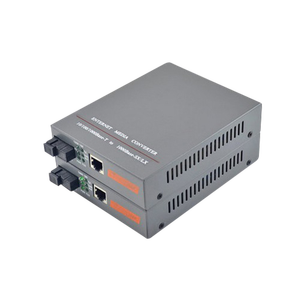 Convertidor de Medios de Fibra Óptica Gigabit 1RJ45 + 1Fibra, Convertidor Óptico Netlink 10/100/1000M Monomodo 20 KM - Product Image 1