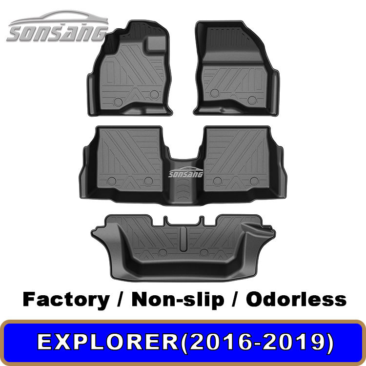 2016-2019 pour le tapis de voiture de Ford Explorer TPE