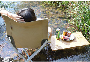 Wholesale Bamboo Camping Picnic <strong>Table</strong> Foldable Camping Gear Small Bamboo <strong>Low</strong> <strong>Table</strong> With Steel Leg - Product Image 4