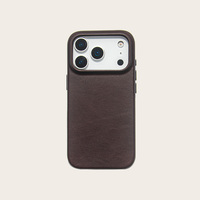 Étui de téléphone en cuir huilé de luxe pour iPhone 18 Pro Max, fin, antichoc, anti-rayures, fournisseur OEM personnalisé