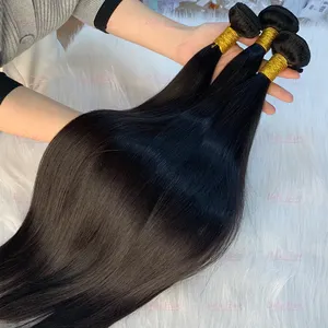 100% natürliche Nagel haut ausgerichtet Großhandel jungfräuliches rohes indisches Haar, brasilia nische Haar bündel, Nagel haut ausgerichtet Indian Virgin Hair Vendors