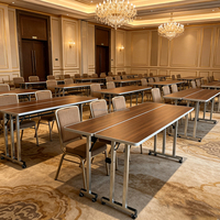 Table de conférence pliable en HPL de luxe pour salle de réception, vente en gros