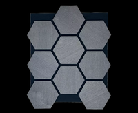 Décoration murale Art paramétrique 3d Panneaux muraux acoustiques hexagonaux en bois