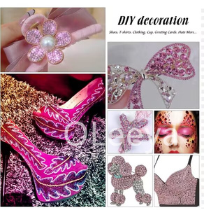 Strass à dos plat taillés en diamant, prix de gros SS3-SS50, non thermocollants, pour accessoires de nail art, pierres scintillantes - Product Image 6