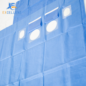 Paño quirúrgico desechable para uso de <span class=keywords><strong>cirujano</strong></span> de fábrica de Tailandia, juego de paño quirúrgico estéril para angiografía <span class=keywords><strong>cardiovascular</strong></span> con agujero - Product Image 3