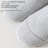 Chaussettes mi-mollet Fengmei pour hommes grandes tailles, en coton peigné, couleur unie, chaussettes de sport, chaussettes bateau tricotées, absorbantes et respirantes, noires