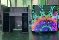 Écran LED incurvé flexible 8K personnalisé P2.0, écran de fond mobile pour stand de DJ, stand d'événements, discothèque, publicité