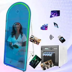 Stan foto cermin ajaib Selfie Retro dengan perangkat lunak Printer kamera untuk pernikahan dan acara