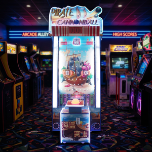 Pirate Cannonball Arcade <b>Machine</b> Coin Operated <b>Amusement</b> Equipment Interactive Muzzle Swinging Ball Drop Lottery Kids Game - Product Image 4