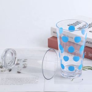 แก้วพลาสติกปลอดสาร BPA เกรดอาหาร ขนาด 355 มล. 12 ออนซ์ ลายจุด  รับผลิตตามสั่ง/สกรีนโลโก้/สีตามต้องการ  ขายส่งจากโรงงาน  รักษาสิ่งแวดล้อม ป้องกันการรั่วซึม เหมาะสำหรับใช้ในบ้านและร้านกาแฟ - Product Image 2
