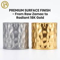Tapón cilíndrico de Zamac a prueba de fugas con acabado dorado marrón de doble superficie para botellas de vino, de fábrica OEM, sin inventario.