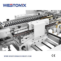 Machine à coller les côtés des boîtes à fond plat WESTONIX, automatique, électrique, à entraînement par courroie supérieure et inférieure, colle thermofusible pour papier, aliments et boissons