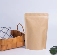 Sac en papier kraft autoportant en gros avec fenêtre transparente pour l'affichage de biscuits artisanaux et de produits de boulangerie