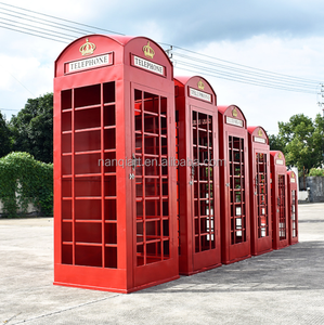 Offre Spéciale rues de londres festives cabine téléphonique rouge en métal antirouille de haute qualité 2M cabine téléphonique pour décoration de mariage - Product Image 4