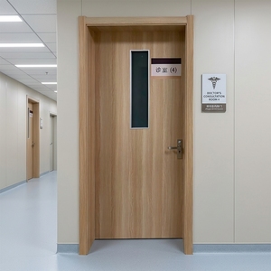 <span class=keywords><strong>Porte</strong></span> <span class=keywords><strong>de</strong></span> clinique HPS en bois, design moderne personnalisé Yonking, <span class=keywords><strong>porte</strong></span> d'hôpital antibactérienne en bois avec verre pour clinique - Product Image 1
