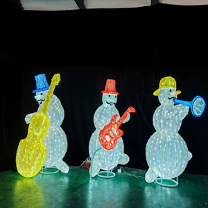 3D LED Christmas Snowman Motif Light Commercial Outdoor Holiday Landscape Decoration - Product Image 1