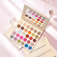 Benutzerdefiniertes Logo 30 Farben Lidschatten-Palette Hochpigmentierte Matte Schimmernde Glitzer Augen-Make-up-Palette