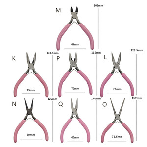 Portable Pink Metal Mini Diagonal Pliers Sets Round Bent <strong>Needle</strong> Nose Cutter Handcraft <strong>Beading</strong> for DIY Jewelry Making - Product Image 6