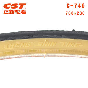 Neumático de bicicleta de carretera Cst Cheng Shin 700Cx23C con alambre de acero, flanco amarillo duradero para ciclismo - Product Image 2