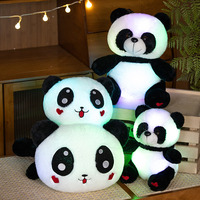 Peluche géante Panda personnalisable en gros avec éclairage LED, rembourrage en coton PP, couleurs et tailles sur mesure pour enfants