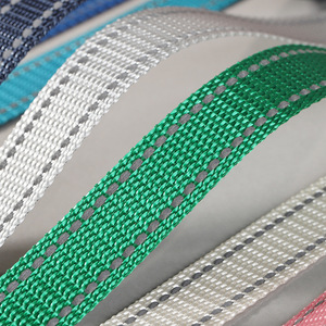 2CM2.5CM Woven Herringbone Animal Print Imitation <strong>Nylon</strong> High Tenacity Two Reflective Webbing <strong>Ribbon</strong> Accessories Garment Pet - Product Image 2