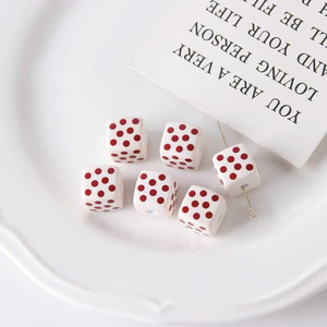 Cartoon Printed DIY Mobile Phone Chain Accessories Warm Color Sugar Cube Acrylic Beads <b>Plastic</b> & Lucite Square & <b>Sweet</b> - Product Image 2