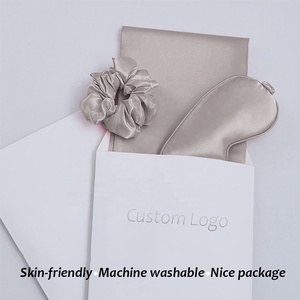 Set Regalo di Natale di Lusso Grado 6A in 100% <span class=keywords><strong>Seta</strong></span> di Gelso con <span class=keywords><strong>Federa</strong></span>, Mascherina per Occhi ed Elastici per Capelli - Product Image 4