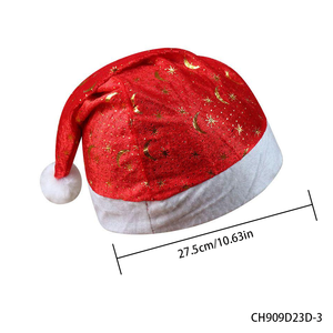 Chapeau <span class=keywords><strong>de</strong></span> Noël PESENAR avec motifs d'étoiles et <span class=keywords><strong>de</strong></span> lune dorées scintillantes, parfait pour les célébrations festives et le cosplay - Product Image 3