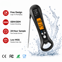 Thermomètre à viande professionnel à lecture instantanée avec affichage numérique LCD pour barbecue, fumoir et cuisine