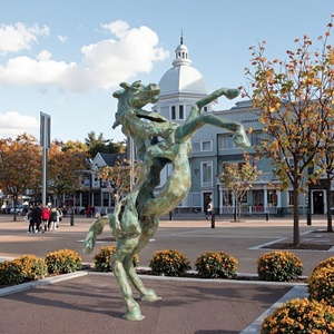 Escultura de <span class=keywords><strong>Caballo</strong></span> de Bronce Antiguo/<span class=keywords><strong>Dorado</strong></span>/Envejecido, Forma Personalizable, JIANGXIN QTDS-001 - Product Image 2