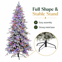 Guirlandes lumineuses de Noël d'intérieur à brancher, LED blanc chaud, pré-éclairées pour arbre de Noël, décoration de fenêtre et de fête