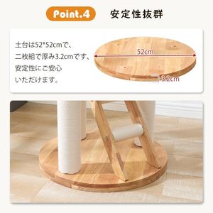 Premium Großer Katzenkratzbaum Turm Luxus-Stil Sisal Jute Material Naturholz Mini XXL Innen Katzenbaum Kartonverpackt - Product Image 5