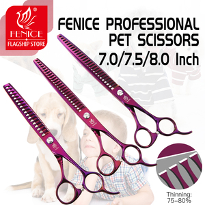 Fenice JP440C steel 7 inch 7.5 inch professional pet grooming scissors pet dog cat - Product Image 6