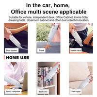 Aspiradora Portátil Inalámbrica de Mano con Batería Recargable, Función de Aspirado en Seco, Diseño sin Bolsa para Uso en el Automóvil y el Hogar