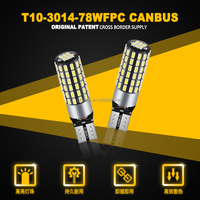 Luces LED Interiores para Automóvil T10 W5W Canbus Sin Errores, Luz de Matrícula, Lámpara de Lectura, 12V 78SMD Súper Brillante 194 168
