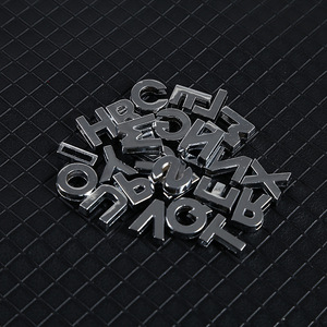 Strass 8mm argento metallo alfabeto A-Z lettere di scorrimento per collare per animali domestici collana Slide braccialetto braccialetto fai da te accessori regali - Product Image 2