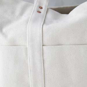 Sac fourre-tout en toile de coton blanc vierge, résistant, naturel ou personnalisé, confortable et réutilisable, pour la plage, avec logo - Product Image 4