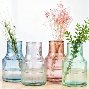Vase en verre transparent pour arrangement floral hydroponique, vase cylindrique en verre transparent pour la décoration de la maison et du bureau - Product Image 4
