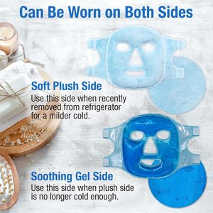 Ice Cool Reducir la hinchazón Reutilizable Comodidad de doble cara Mascarilla de gel frío y caliente - Product Image 4