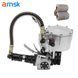 Máquina neumática de bandas de <span class=keywords><strong>mano</strong></span> semiautomática eléctrica KZ32, herramienta de flejado de acero usada, sello de caja de alimentos, embalaje textil - Product Image 1