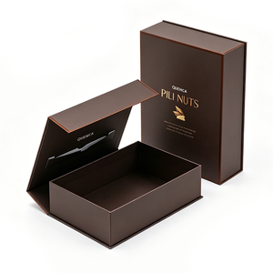 Boîte cadeau de luxe bordeaux en forme de <span class=keywords><strong>livre</strong></span> à fermeture magnétique, logo estampé à chaud, boîte rigide en forme de <span class=keywords><strong>livre</strong></span>, emballage écologique, taille et logo personnalisables - Product Image 2