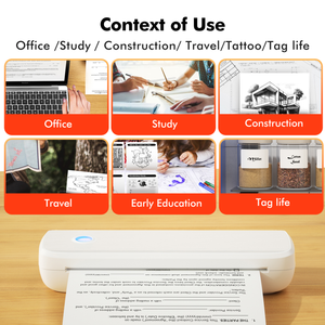 طابعة محمولة حرارية LUCK JINGLE A80 بدقة 304 نقطة في البوصة لطباعة A4 لنظامي ويندوز وآي أو إس - متوفرة مع ضمان لمدة سنة - Product Image 4