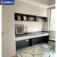 Meubles de bureau modernes pour la maison, ensemble de bureau d'ordinateur mural personnalisé avec armoire pour le travail et l'apprentissage