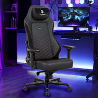 Fauteuil de Gaming 4D en Cuir Velours Noir avec Cadre Métallique Pivotant et Support Lombaire Réglable – Vente en Gros Personnalisée