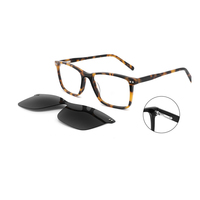 FEROCE-gafas de sol polarizadas magnéticas para hombre y mujer, lentes de sol con montura de acetato con Clip