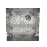 Boîtier de jonction électrique en acier galvanisé soudé, carré, 4-11/16 po, profondeur 2-1/8 po, encastré, embossé, norme américaine