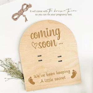 Wooden Pregnancy Test Storage Frame, Creative Pregnancy Test Stick Commemorative Ornament, <b>Desktop</b> <b>Standing</b> Pregnancy - Product Image 3