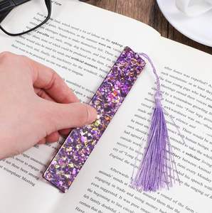 Marque-pages vierges en acrylique avec pompons pour la création de marque-pages DIY, pour enfants et adultes, à décorer pour l'artisanat, le <span class=keywords><strong>scrapbooking</strong></span> et les étiquettes cadeaux - Product Image 4